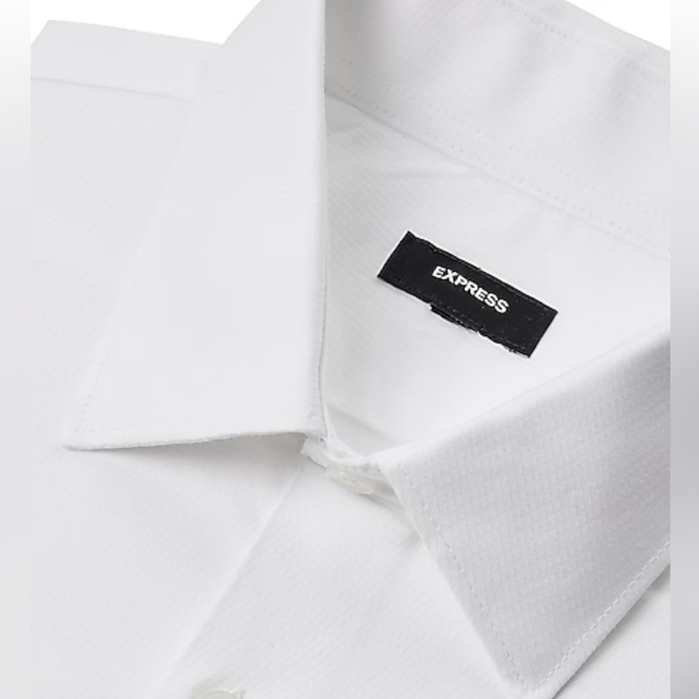 Men’s Express Extra Slim Textured Diamond Print Stretch, Dress Shirt